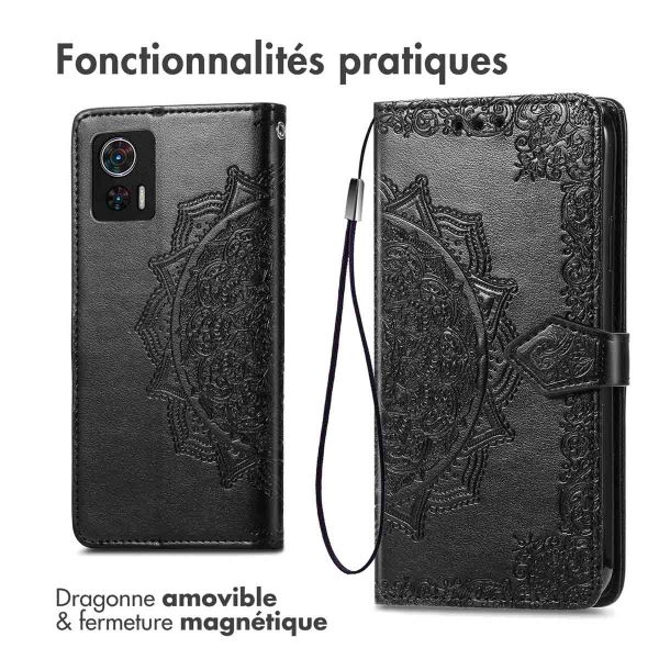 iMoshion Etui de téléphone portefeuille Mandala Motorola Edge 30 Neo - Noir