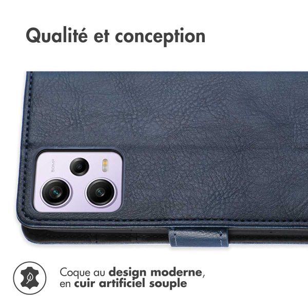 iMoshion Etui de téléphone portefeuille Luxe Xiaomi Redmi Note 12 Pro - Bleu foncé