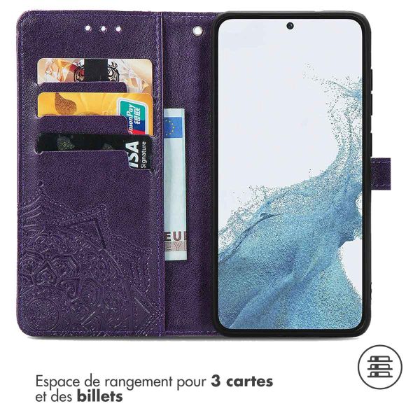 imoshion Etui de téléphone portefeuille Mandala Samsung Galaxy S23 Plus - Violet