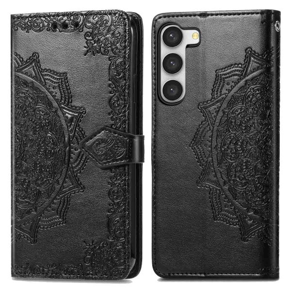 imoshion Etui de téléphone portefeuille Mandala Samsung Galaxy S23 Plus - Noir