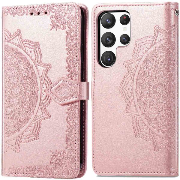 iMoshion Etui de téléphone portefeuille Mandala Samsung Galaxy S23 Ultra - Rose Dorée