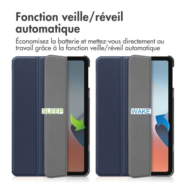 iMoshion Coque tablette Trifold Oppo Pad Air - Bleu foncé