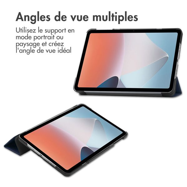 iMoshion Coque tablette Trifold Oppo Pad Air - Bleu foncé