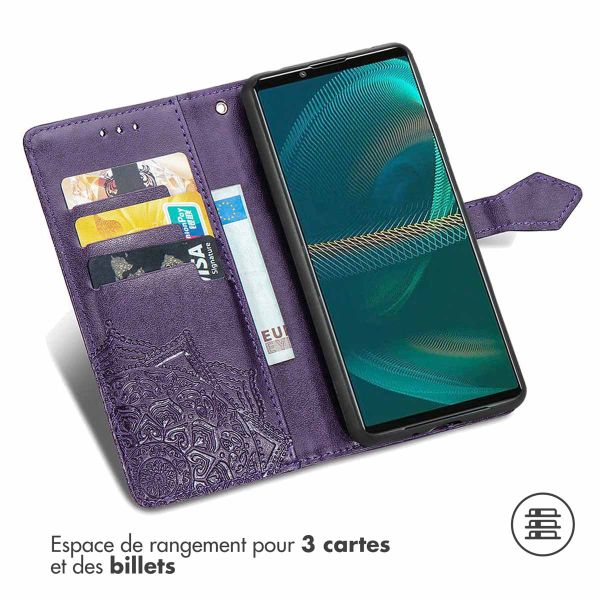 iMoshion Etui de téléphone portefeuille Mandala Sony Xperia 5 IV - Violet