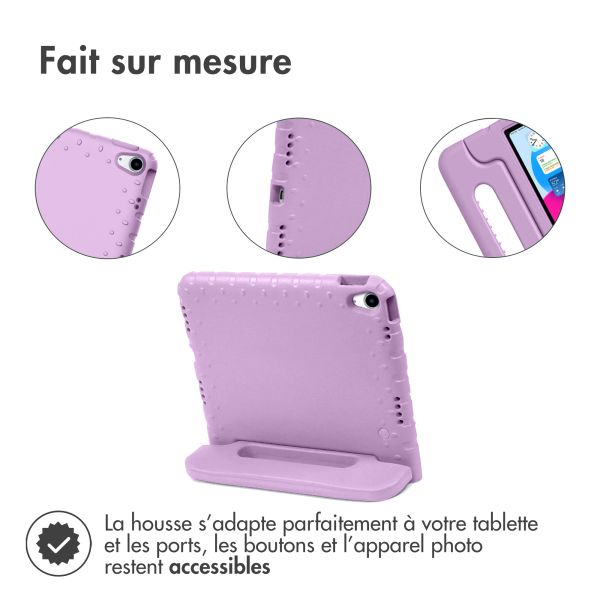 imoshion Coque kidsproof avec poignée iPad 10 (2022) 10.9 pouces - Lila