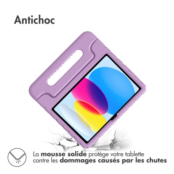 imoshion Coque kidsproof avec poignée iPad 10 (2022) 10.9 pouces - Lila