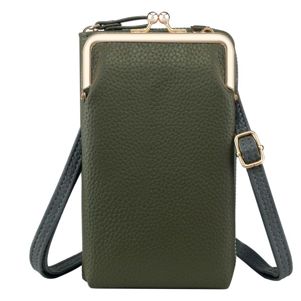 imoshion Sac téléphone en cuir végan Crossbody - Vert