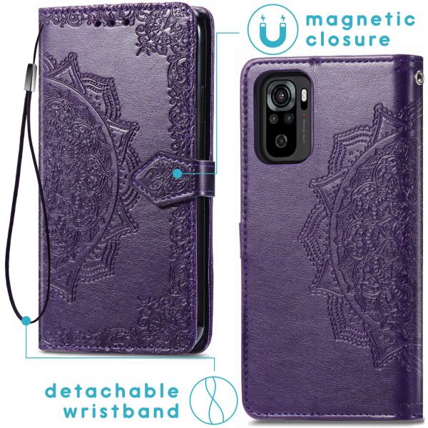 imoshion Etui de téléphone Mandala Xiaomi Redmi Note 10 (4G) / Note 10S - Violet