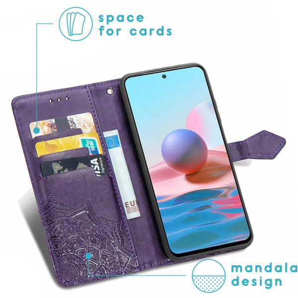 imoshion Etui de téléphone Mandala Xiaomi Redmi Note 10 (4G) / Note 10S - Violet