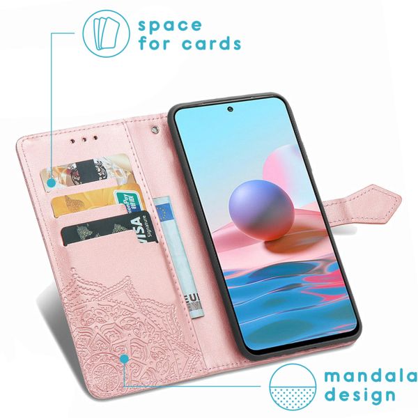 iMoshion Etui de téléphone Mandala Xiaomi Redmi Note 10 (4G) / Note 10S - Rose