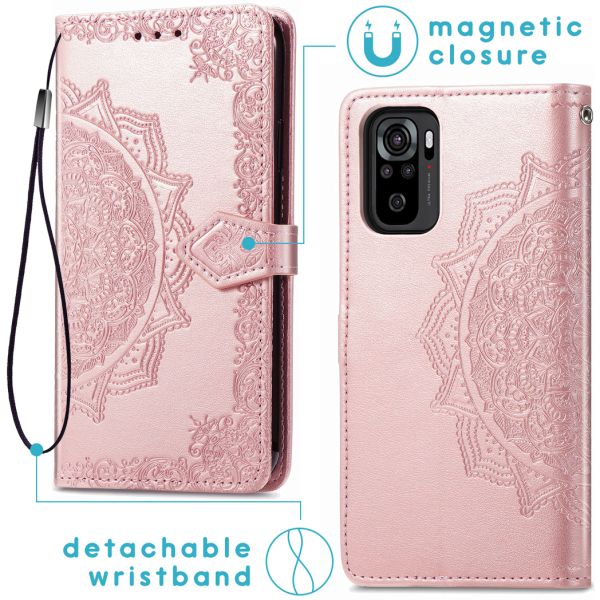 imoshion Etui de téléphone Mandala Xiaomi Redmi Note 10 (4G) / Note 10S - Rose