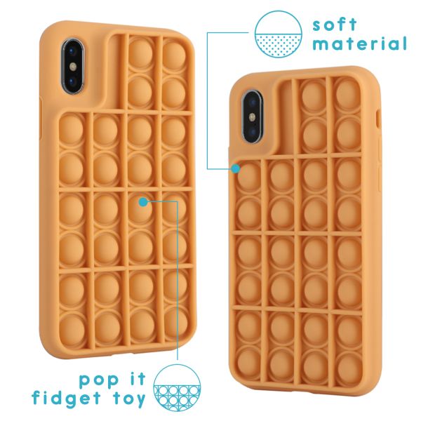 iMoshion Pop It Fidget Toy - Coque Pop It iPhone Xs / X - Dorée