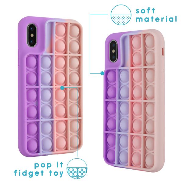 iMoshion Pop It Fidget Toy - Coque Pop It iPhone Xs / X - Multicolor
