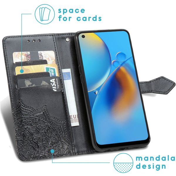 imoshion Etui de téléphone Mandala Oppo A74 (4G) - Noir