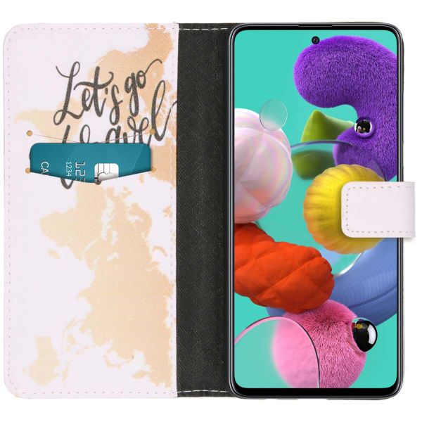 iMoshion Coque silicone design Galaxy A51 - Let's Go Travel White