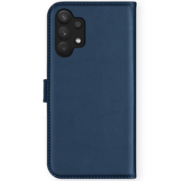 Selencia Étui de téléphone portefeuille en cuir véritable A32 (5G) - Bleu foncé