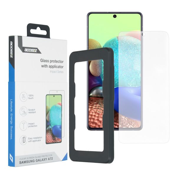 Accezz Protection d'écran en verre trempé Glass + Applicateur Samsung Galaxy A72 / M53