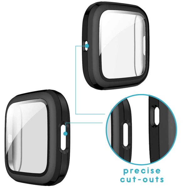 iMoshion Coque rigide à couverture complète Fitbit Versa 3 - Noir