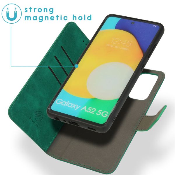 imoshion Etui de téléphone de type portefeuille 2-en-1 Samsung Galaxy A52(s) (5G / 4G) - Vert foncé