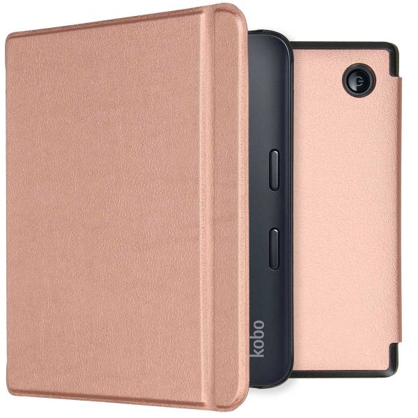 iMoshion ﻿Slim Hard Sleepcover avec support Kobo Libra 2 / Tolino Vision 6 - Rose Dorée