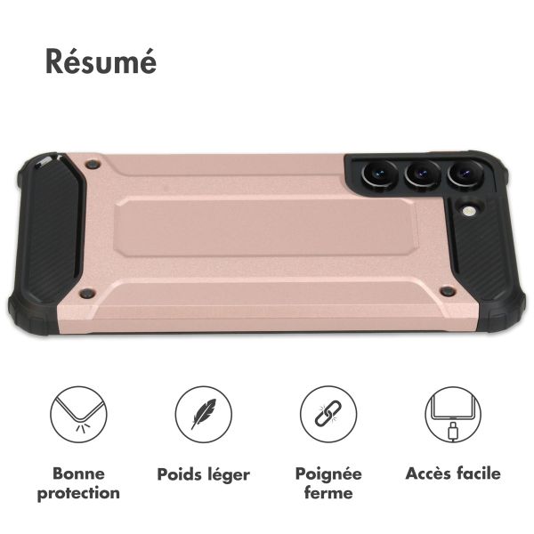 iMoshion Coque Rugged Xtreme Samsung Galaxy S22 Plus - Rose Dorée