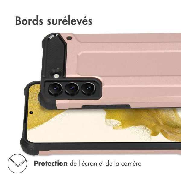 iMoshion Coque Rugged Xtreme Samsung Galaxy S22 Plus - Rose Dorée