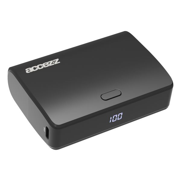 Accezz Omega Series - Powerbank - 10.000 mAh - USB-A & USB-C - Power Delivery - 35 Watt - Noir