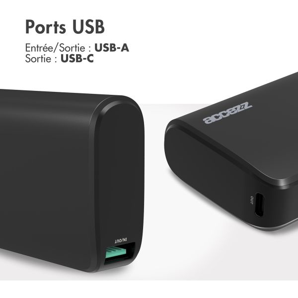 Accezz  Omega Series - Powerbank - 20.000 mAh - USB-A & USB-C - Power Delivery - 35 Watt - Noir