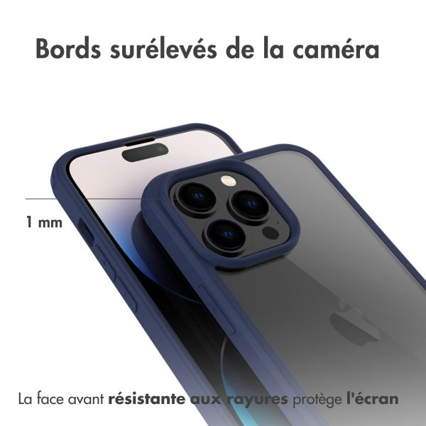 Accezz Coque de protection intégrale à 360° iPhone 14 Pro - Bleu