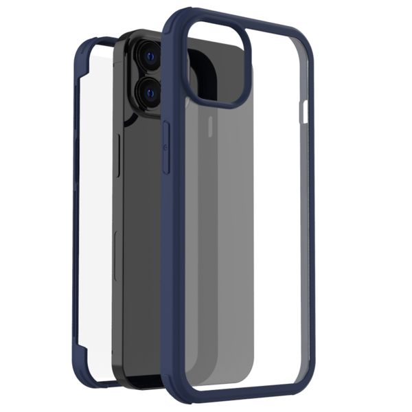 Accezz Coque de protection intégrale à 360° iPhone 14 Pro - Bleu