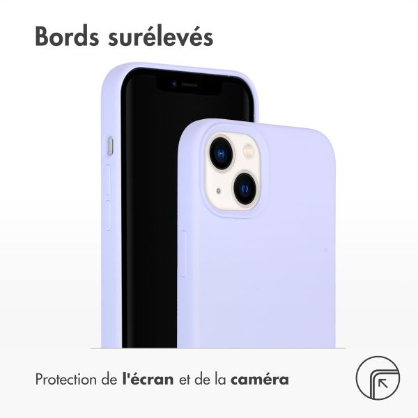 Accezz Coque Liquid Silicone iPhone 14 Plus - Violet