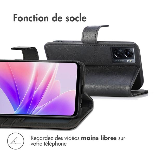 imoshion Étui de téléphone portefeuille Luxe Oppo A77 - Noir