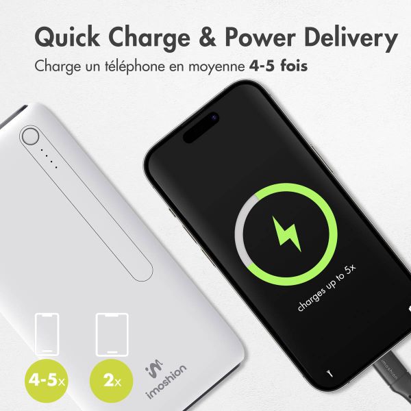 iMoshion Batterie externe - 27.000 mAh - Quick Charge et Power Delivery - Blanc