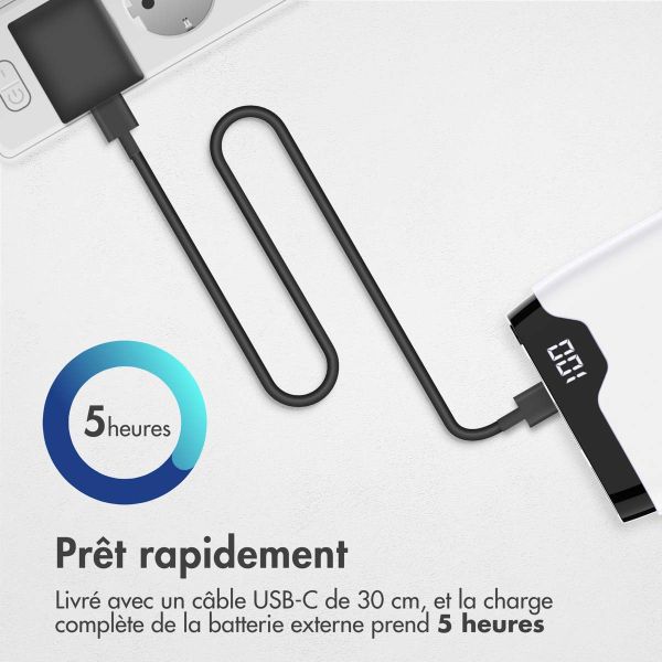 imoshion Batterie externe - 20.000 mAh - Quick Charge et Power Delivery - Blanc