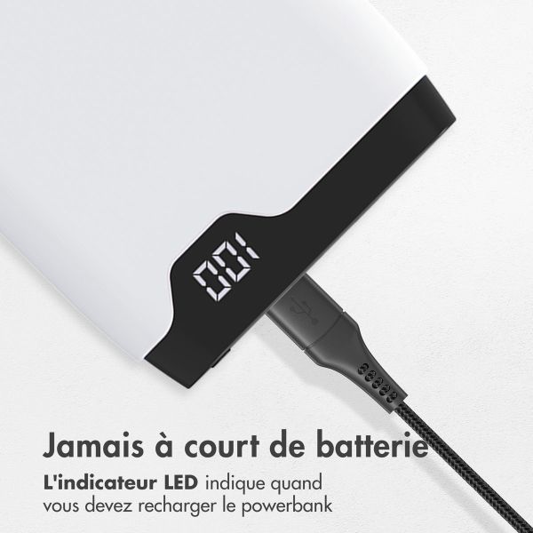 imoshion Batterie externe- 10.000 mAh - Quick Charge et Power Delivery - Blanc