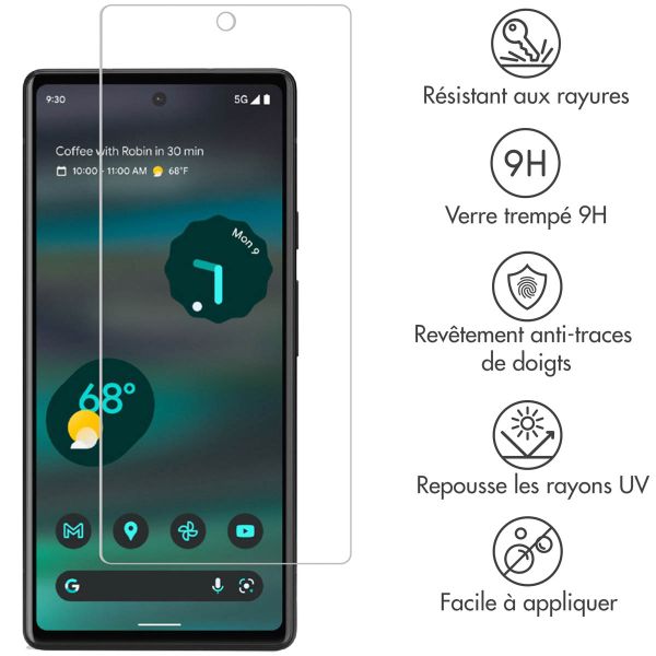 Selencia Protection d'écran en verre trempé Google Pixel 6a