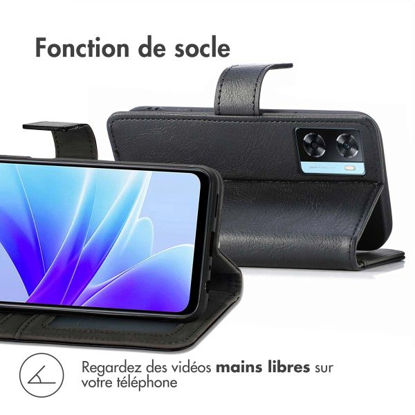 imoshion Étui de téléphone portefeuille Luxe Oppo A57(s) - Noir