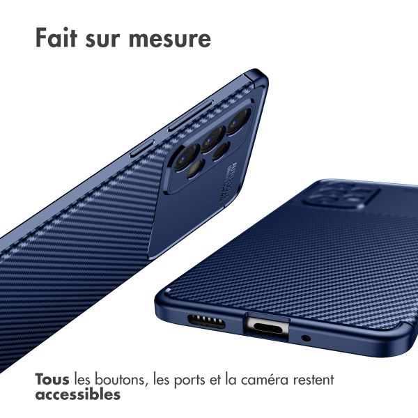 iMoshion Coque silicone Carbon Samsung Galaxy A33 - Bleu