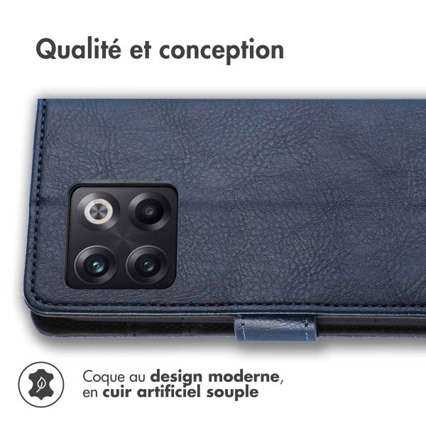 iMoshion Étui de téléphone portefeuille Luxe OnePlus 10T - Bleu foncé