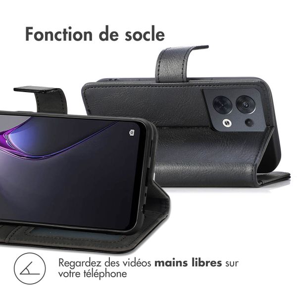 iMoshion Étui de téléphone portefeuille Luxe Oppo Reno 8 5G - Noir