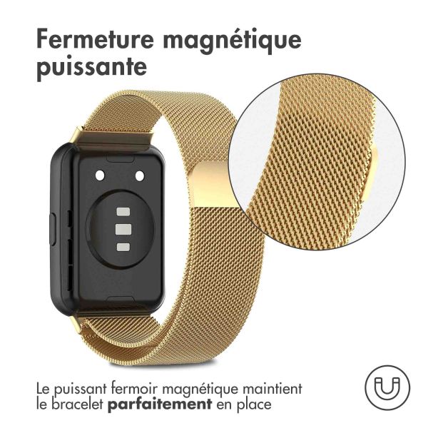 iMoshion Bracelet magnétique milanais Huawei Watch Fit 2 - Dorée