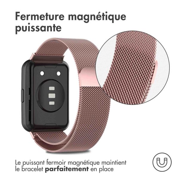 iMoshion Bracelet magnétique milanais Huawei Watch Fit 2 - Rose