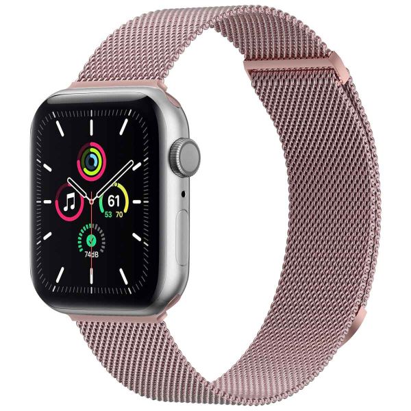 iMoshion Bracelet magnétique milanais Apple Watch Series 1-9 / SE - 38/40/41 mm - Taille S - Rose