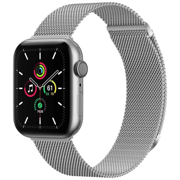 imoshion Bracelet magnétique milanais Apple Watch Series 1-9 / SE - 38/40/41 mm / Series 10 - 42 mm - Taille S - Argent