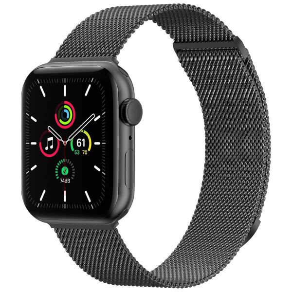 imoshion Bracelet magnétique milanais Apple Watch Series 1-9 / SE - 38/40/41 mm / Series 10 - 42 mm - Taille S - Noir