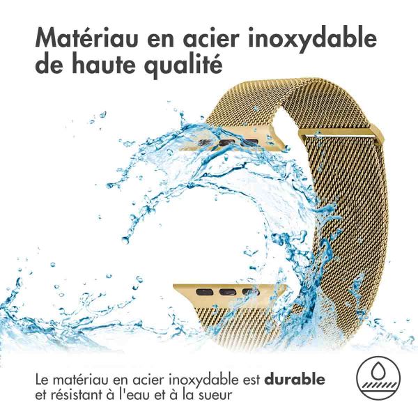 iMoshion Bracelet magnétique milanais Apple Watch Series 1-9 / SE - 38/40/41 mm - Taille M - Dorée