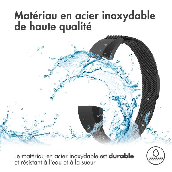 imoshion Bracelet magnétique milanais Fitbit Alta (HR) - Taille S - Noir