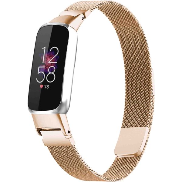 imoshion Bracelet magnétique milanais le Fitbit Luxe - Taille M - Rose Dorée