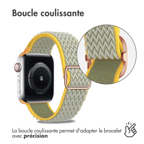 imoshion Bande élastique en nylon Apple Watch Series 1-9 / SE - 38/40/41 mm / Series 10 - 42 mm - ﻿Vert clair