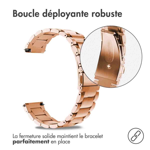 imoshion Bracelet en acier - Connexion universelle de 24 mm - Rose Dorée